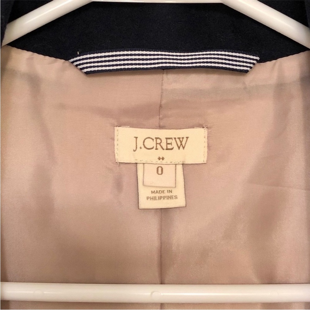 J. Crew Red and Navy Colorblock Coat - Picture 5 of 8